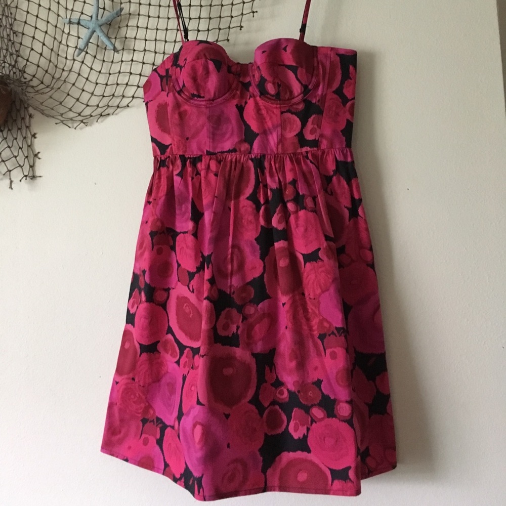 Victoria’s Secret Rose Print Bustier Dress